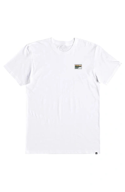 Shop Quiksilver Land & Sea Graphic T-shirt In White
