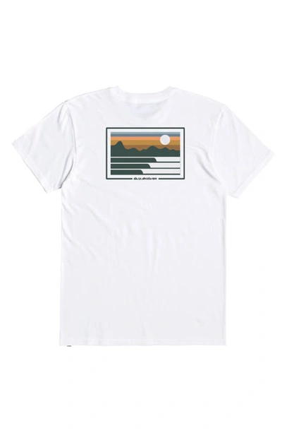 Shop Quiksilver Land & Sea Graphic T-shirt In White