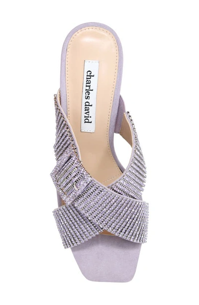 Charles David Cayden Embellished Slide Sandal In Lavendar