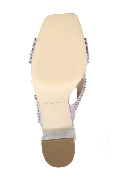 Charles David Cayden Embellished Slide Sandal In Lavendar