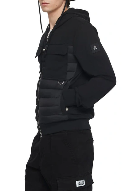 Shop Moose Knuckles Air Down Explorer Hooded Jacket In Black Black