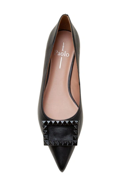 Shop Linea Paolo Nolene Pointed Toe Flat In Black