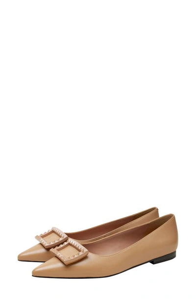 Linea Paolo Nolene Pointed Toe Flat In Desert