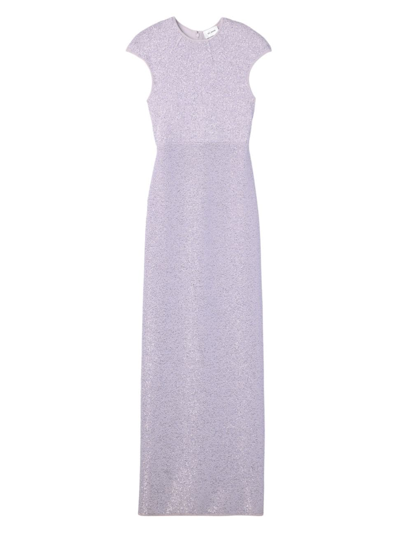 Shop St John Women's Stretch Sequin Knit Column Gown In Dusty Lavender