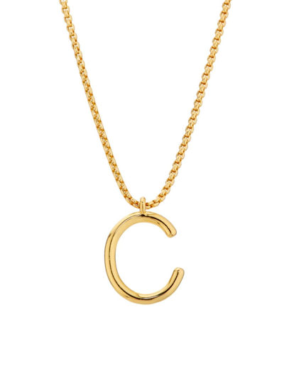 Shop Roxanne Assoulin Women's Initial Reaction Goldtone & Enamel Pendant Necklace In C