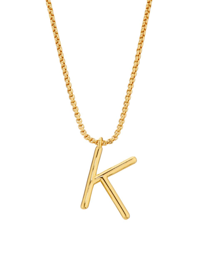 Shop Roxanne Assoulin Women's Initial Reaction Goldtone & Enamel Pendant Necklace In K