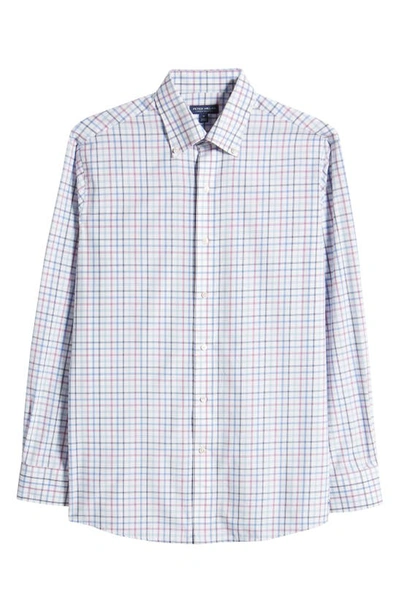Shop Peter Millar Crown Crafted Kimball Check Performance Button-down Shirt In Valencia