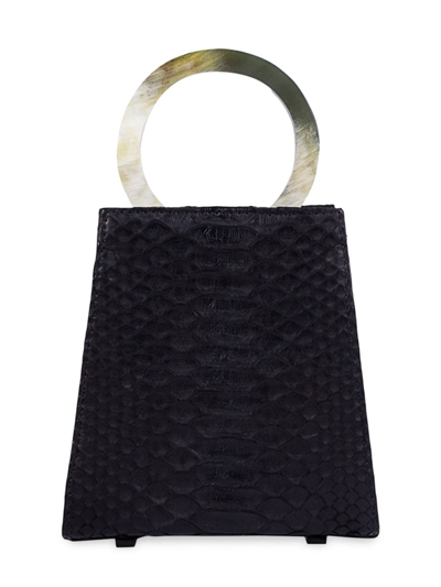 Shop Adriana Castro Women's Azza Mini Bag In Python In Black
