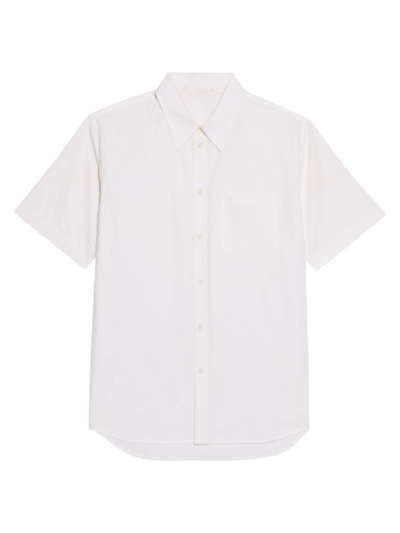 Shop Helmut Lang Men's Cotton Button-front Shirt In White