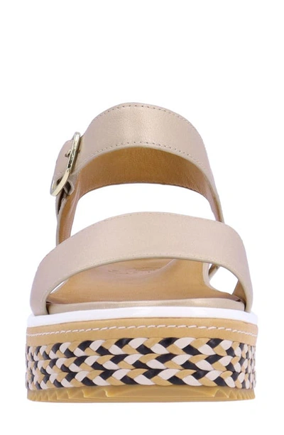 Shop L'amour Des Pieds Dalaney Platform Sandal In Platino