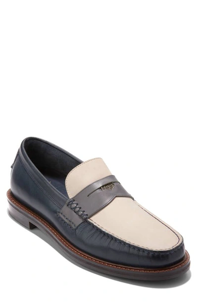 Shop Cole Haan American Classics Pinch Penny Loafer In Navy Blazer / Angora / Ch
