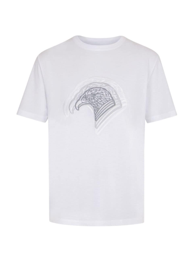 Shop Stefano Ricci Men's Crewneck T-shirt In White