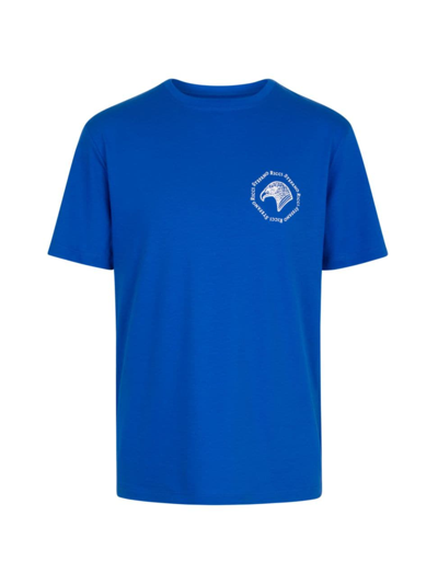Shop Stefano Ricci Men's Crewneck T-shirt In Bright Blue