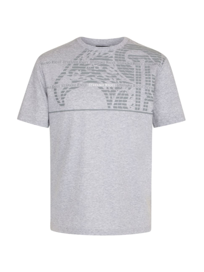 Shop Stefano Ricci Men's Crewneck T-shirt In Grey