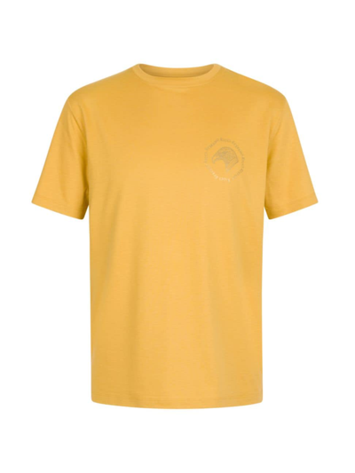 Shop Stefano Ricci Men's Crewneck T-shirt In Yellow
