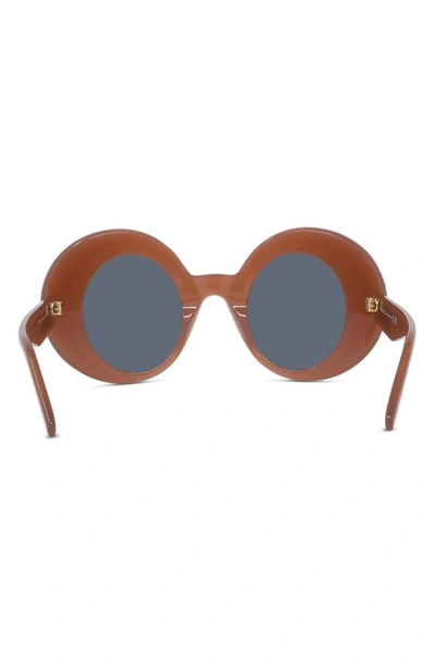Shop Loewe Curvy 44mm Small Round Sunglasses In Shiny Red / Smoke