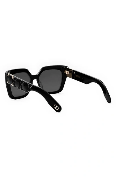 Shop Dior Lady 95.22 S2i Butterfly Sunglasses In Shiny Black / Smoke