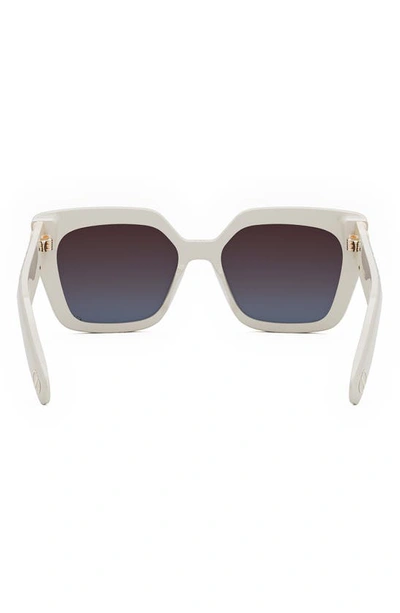 Shop Dior Lady 95.22 S2i Butterfly Sunglasses In Ivory / Gradient Bordeaux