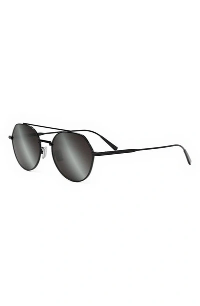 Shop Dior 'blacksuit R6u 54mm Geometric Sunglasses In Shiny Dark Ruthenium / Smoke
