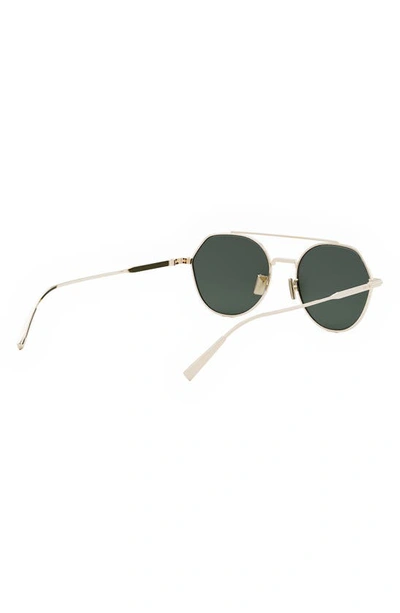 Shop Dior 'blacksuit R6u 54mm Geometric Sunglasses In Shiny Gold Dh / Green