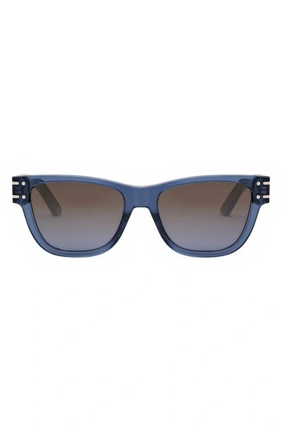 Shop Dior 'signature S6u 54mm Butterfly Sunglasses In Shiny Blue / Gradient Bordeaux