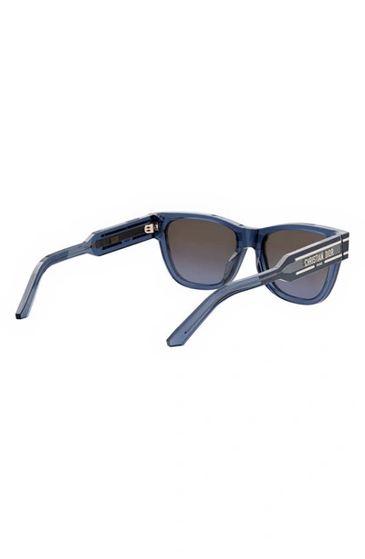 Shop Dior 'signature S6u 54mm Butterfly Sunglasses In Shiny Blue / Gradient Bordeaux