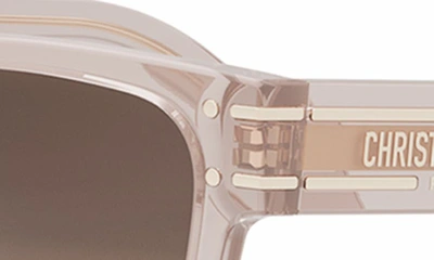 Shop Dior 'signature S6u 54mm Butterfly Sunglasses In Shiny Pink / Gradient Roviex