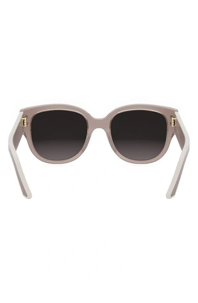 Shop Dior 'pacific B2i 54mm Butterfly Sunglasses In Shiny Pink / Gradient Brown