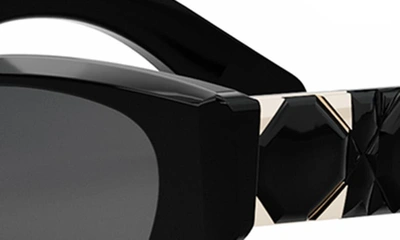 Shop Dior Lady 95.22 B1i 53mm Butterfly Sunglasses In Shiny Black / Smoke