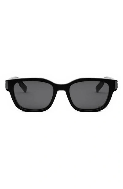 Shop Dior Cd Icon S1i 54mm Geometric Sunglasses In Shiny Black / Smoke
