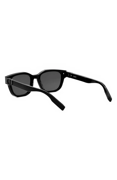Shop Dior Cd Icon S1i 54mm Geometric Sunglasses In Shiny Black / Smoke