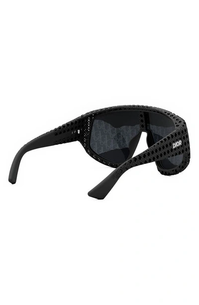 Shop Dior '3d M1u Mirrored Mask Sunglasses In Matte Black / Bordeaux Mirror