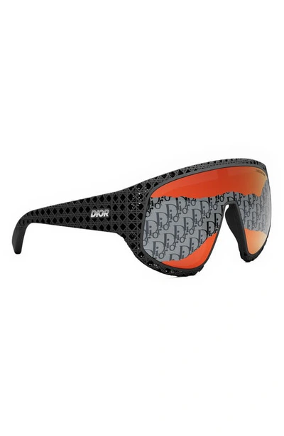 Dior Sunglasses In Matte Black / Bordeaux Mirror