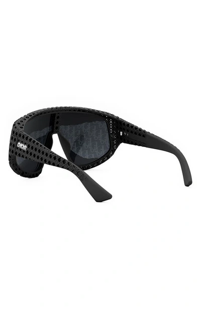 Shop Dior '3d M1u Mirrored Mask Sunglasses In Matte Black / Bordeaux Mirror