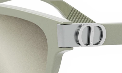 Shop Dior Cd Icon S1i 54mm Geometric Sunglasses In Shiny Beige / Smoke Mirror