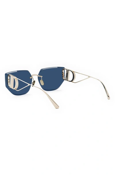 Shop Dior 30montaigne B3u 65mm Gradient Oversize Butterfly Sunglasses In Shiny Gold Dh / Blue