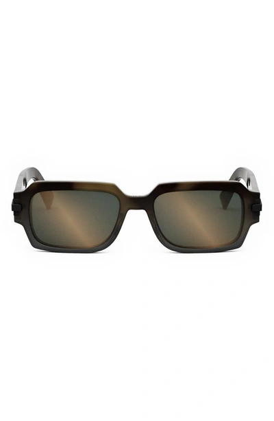 Shop Dior 'blacksuit Xl S1i 54mm Geometric Sunglasses In Havana / Smoke Mirror