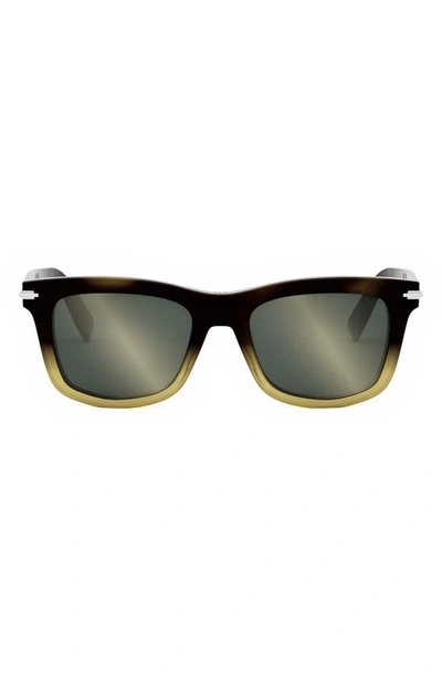 Shop Dior 'blacksuit S11i 53mm Geometric Sunglasses In Havana/ Other / Smoke Mirror