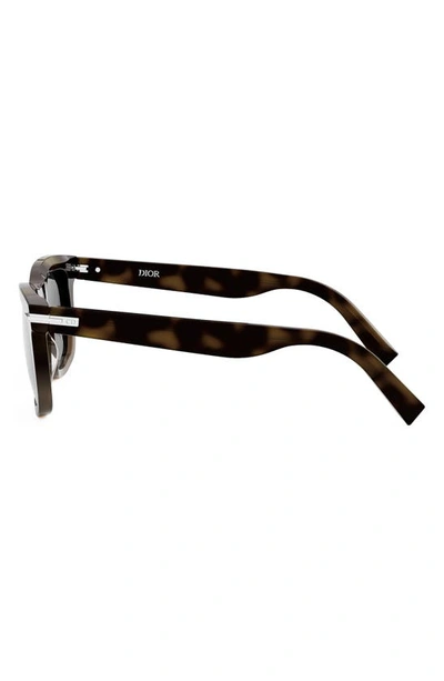 Shop Dior 'blacksuit S11i 53mm Geometric Sunglasses In Havana/ Other / Smoke