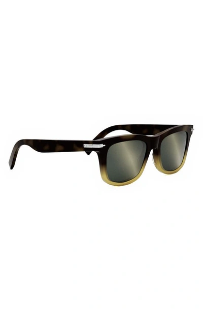 Shop Dior 'blacksuit S11i 53mm Geometric Sunglasses In Havana/ Other / Smoke Mirror