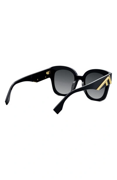 Shop Fendi The  First 63mm Oversize Square Sunglasses In Shiny Blue / Gradient Smoke