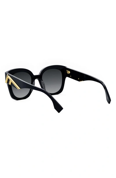 Shop Fendi The  First 63mm Oversize Square Sunglasses In Shiny Blue / Gradient Smoke