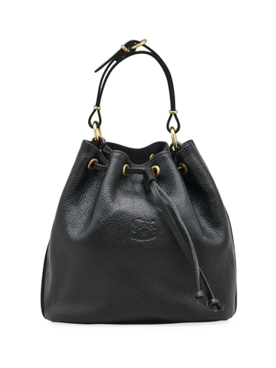 Shop Il Bisonte Women's Leather Bucket Bag In Nero