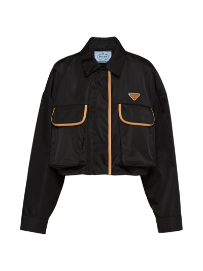 Shop Prada Women's Re-nylon Jacket In Black
