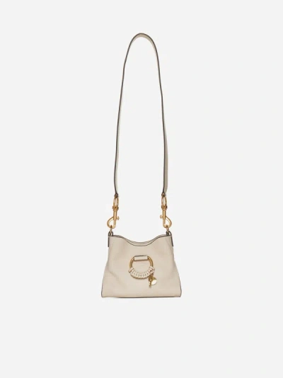 Shop See By Chloé Joan Leather Bag In Cement Beige