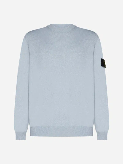 Shop Stone Island Cotton Sweater In Sky Blue