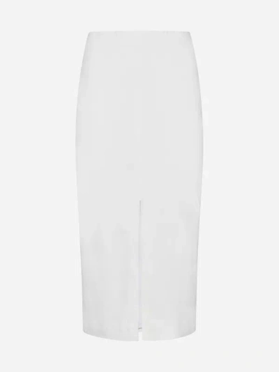 Shop Isabel Marant Mills Hemp-blend Skirt In White