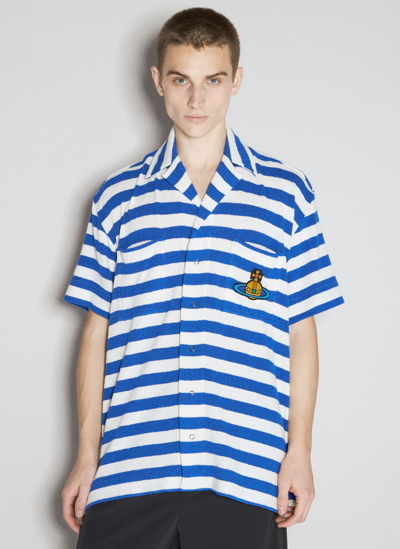 Shop Vivienne Westwood Camp Shirt In Blue