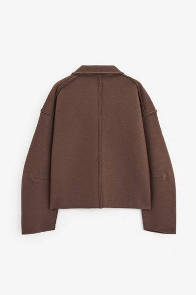 Shop Rus Jacket In Brown Wool