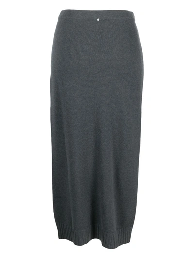 Shop Lorena Antoniazzi Gray Midi Skirt In Grey